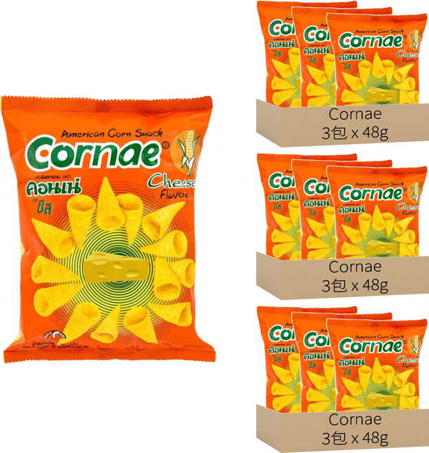 Cornae 泰國金牛角 起司, 48g, 9包