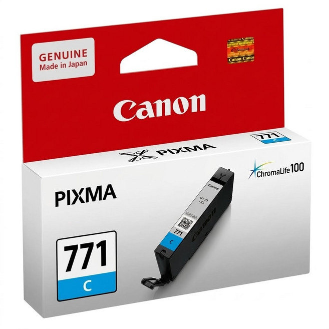 Canon 佳能 原廠正品墨水匣 CLI-771, 藍色, 1個