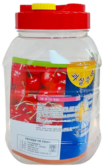 대원 과실주병 사각 투명, 8L, 1개
