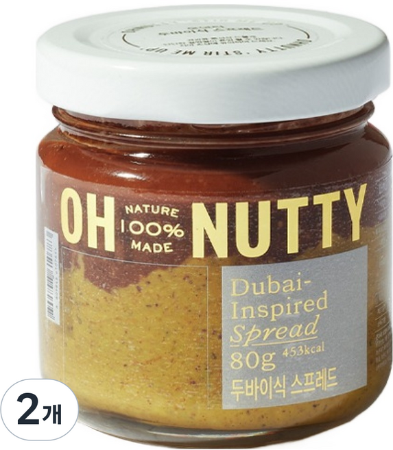 OH NUTTY 杜拜式抹醬, 80g, 2個