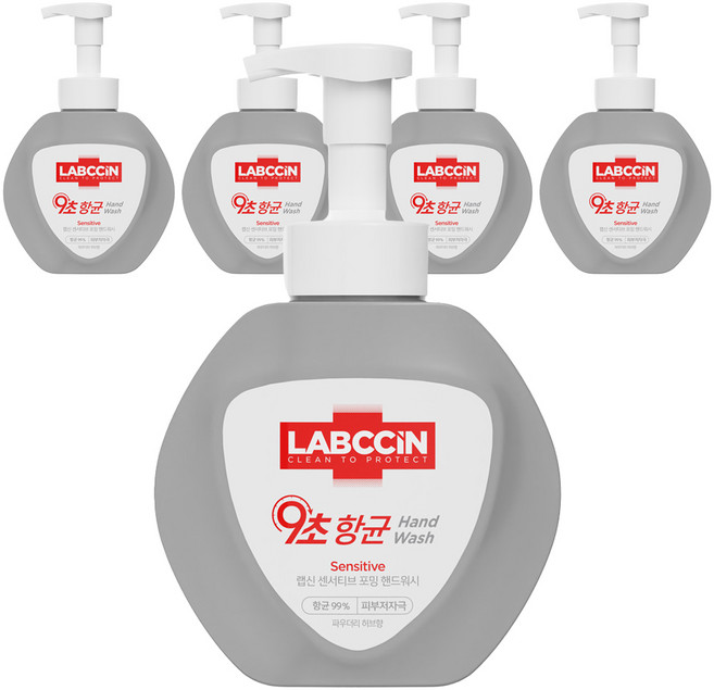 랩신 센서티브 포밍 핸드워시 파우더리 허브향, 500ml, 5개