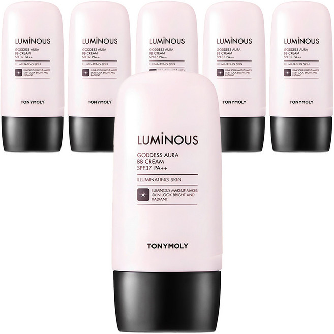 토니모리 루미너스 여신광채 비비크림 SPF37 PA++, 1호 화사한 베이지, 45g, 6개