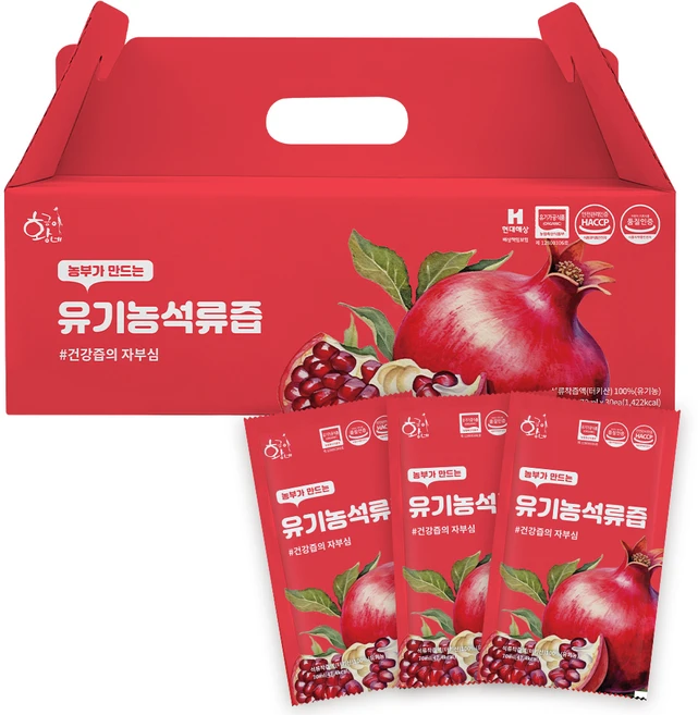 황금이네 유기농 석류즙, 70ml, 30개 - 쿠팡