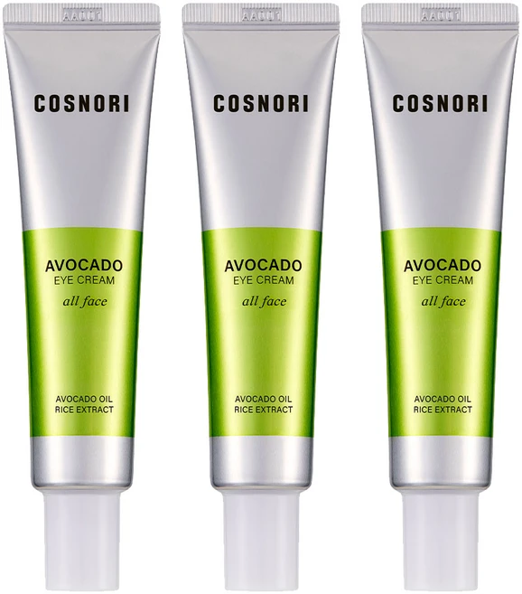 [비건뷰티] 코스노리 아보카도 아이크림 올 페이스, 3개, 30ml - 쿠팡
