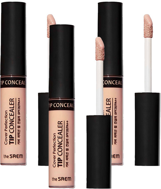 더샘 커버 퍼펙션 팁 컨실러 6.5g, 3개, 피치 베이지