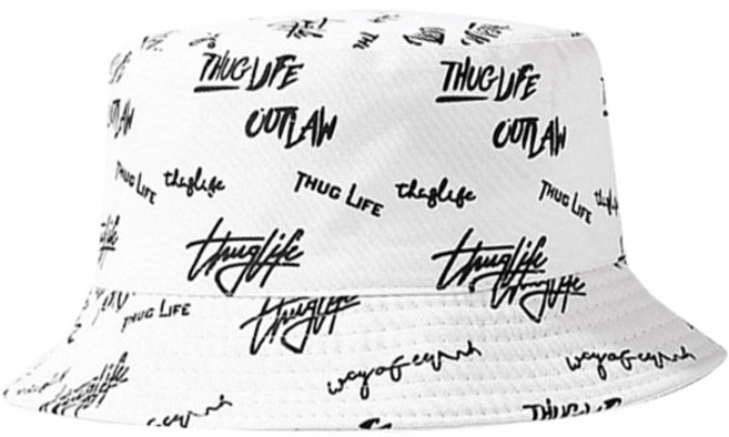 벙거지 양면 어부 자수 버킷햇 모자