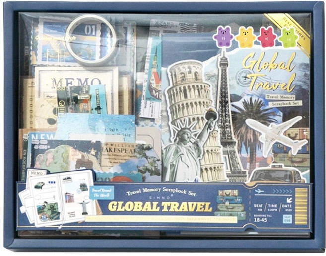 하영이네 빈티지 다이어리 꾸미기 트레블 세트, 혼합색상, 1세트