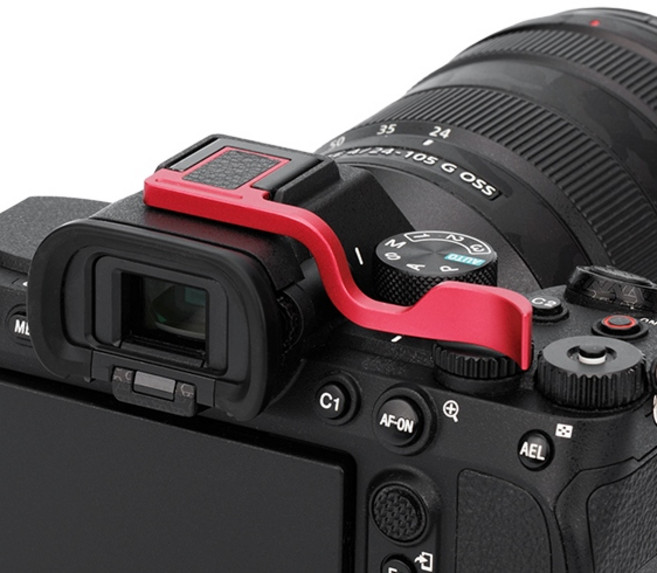 코엠 소니 A7M5 A7M4 A7R5 카메라 전용 핫슈 엄지그립, 레드, 1개