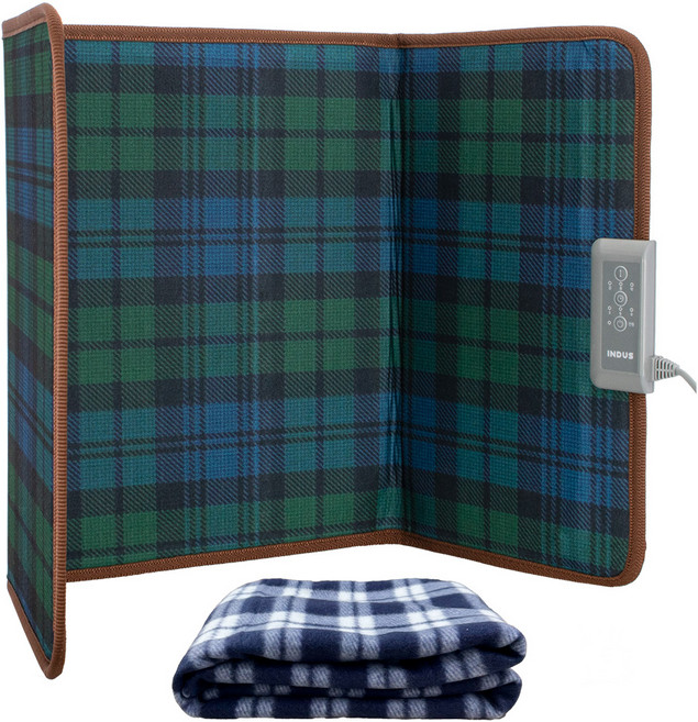 인더스 카본 발열필름 파티션 히터, INO-DH15B, 타탄체크