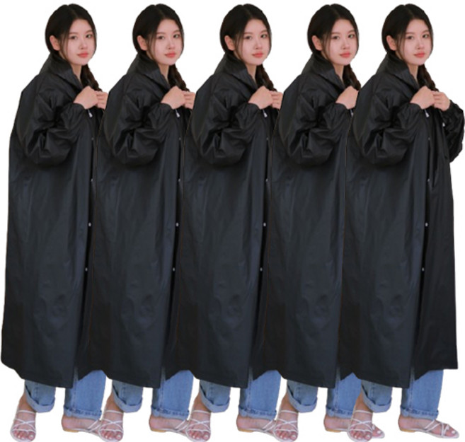 뷰티5도씨 남녀공용 EVA 초경량 고급 우비 레인코트 5p