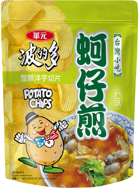 華元 波的多洋芋片 蚵仔煎風味, 600g, 1個