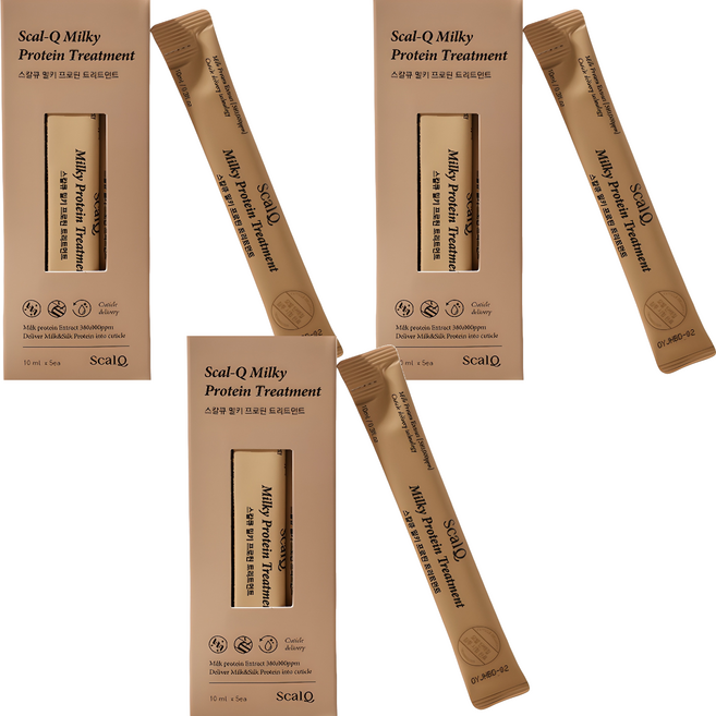 스칼큐 밀키프로틴 헤어 트리트먼트 스틱형, 50ml, 3개