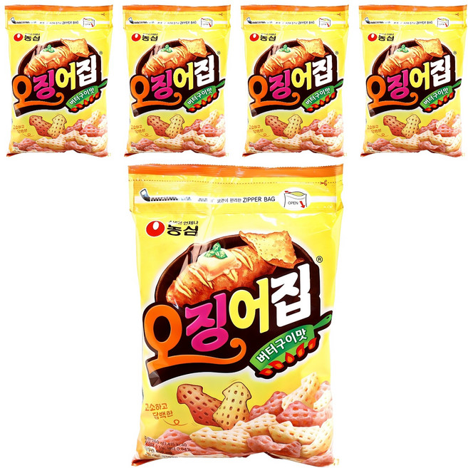 Baked Cuttlefish Snack 甜烤魷魚腿 魷魚造型餅乾 烤奶油風味, 260g, 5包