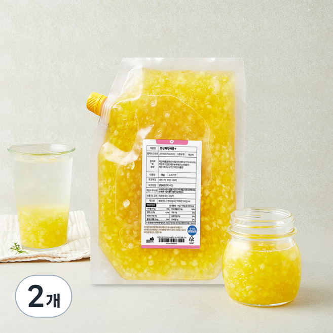 봄봄푸드 보석파인애플, 1kg, 2개