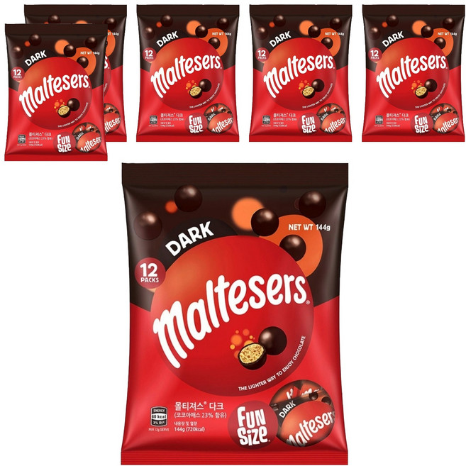 몰티져스 다크 펀사이즈, 144g, 6개