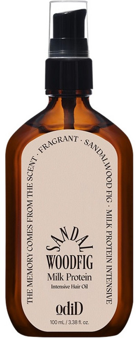오디드 밀크 프로틴 인텐시브 헤어 오일 샌달우드 피그, 100ml, 1개