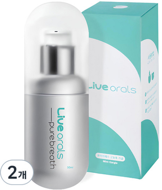 라이브오랄스 퓨어브레스 농축 가글, 50ml, 2개