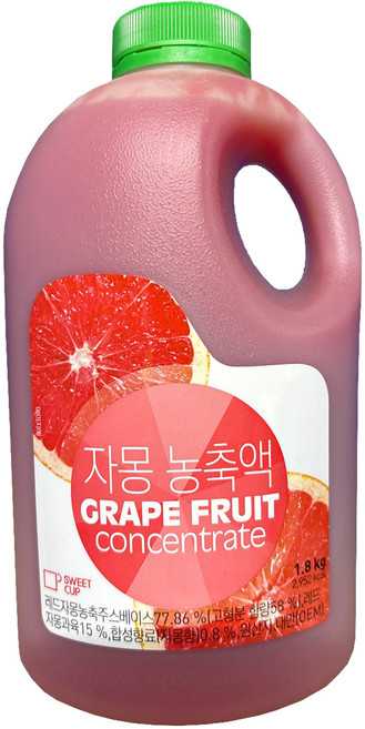 스위트컵 자몽 농축액, 1.8kg, 1개