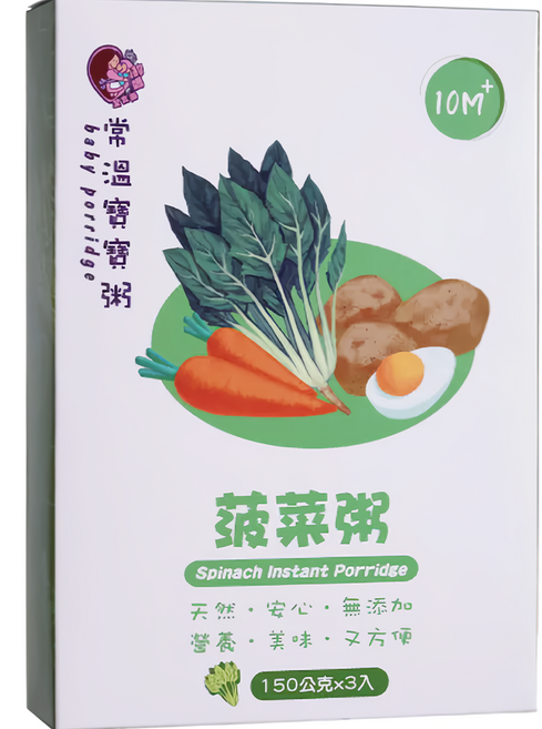 鈞媽御食堂 常溫寶寶粥, 1盒, 450g, 菠菜
