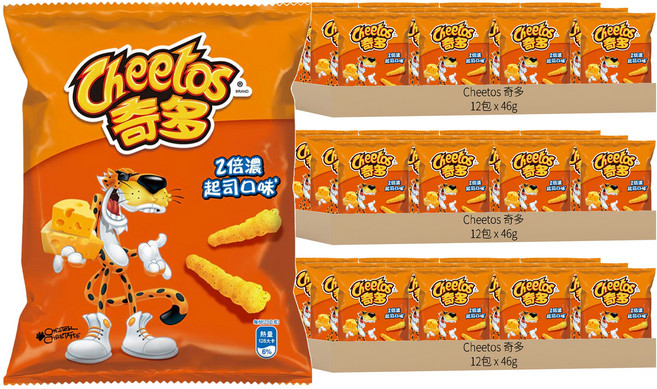 Cheetos 奇多 2倍濃起司口味玉米棒, 46g, 36包