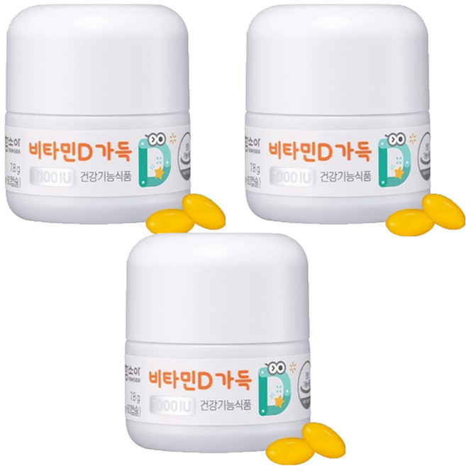 함소아 비타민D 1000IU 60p, 60정, 3개