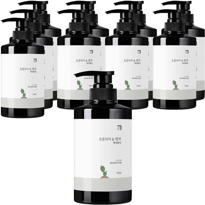 살림백서 오푼티아 앤 밤부 바디워시 베이비파우더향, 500ml, 10개