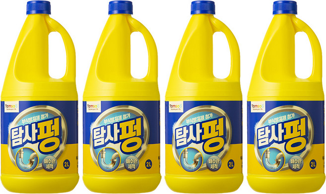 탐사 펑 배수구 세정제, 2L, 4개