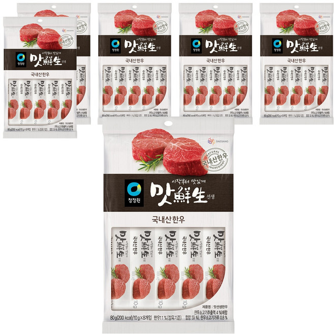 청정원 맛선생 한우, 80g, 6개