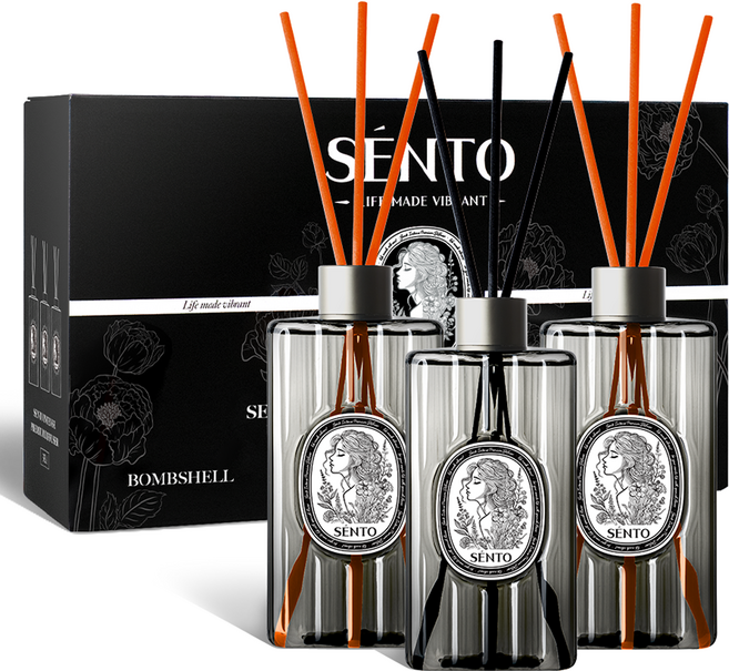 센토 인텐스 프리미엄 대용량 디퓨저선물세트, 1세트, 밤쉘