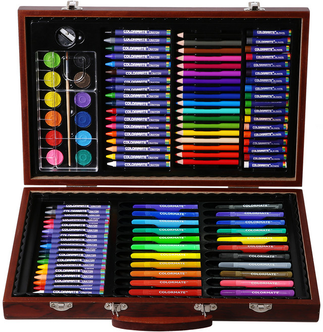 드림아트 미술세트 우드케이스 MS-110W, 혼합 색상, 1개