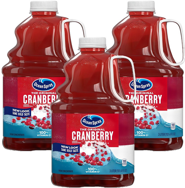 오션스프레이 크랜베리 주스, 3L, 3개
