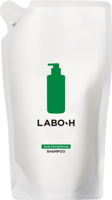 LABO-H 緩解掉髮症狀 弱酸性頭皮強化 純素洗髮精 補充包, 1個, 400ml