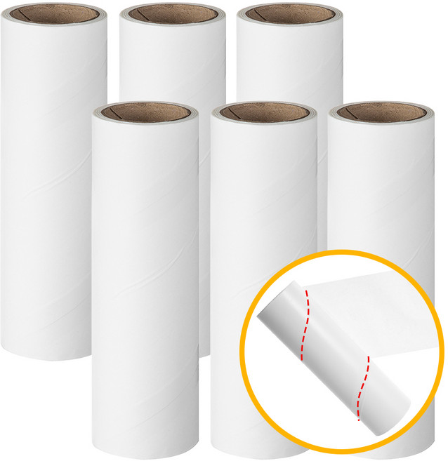 코멧 사선컷팅 일반형 테이프 클리너 리필 16 cm x 12 m, 6개