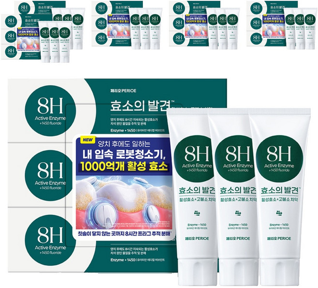 페리오 효소의발견 1450 고불소 치약 유러피안민트 100g, 6개, 3개입