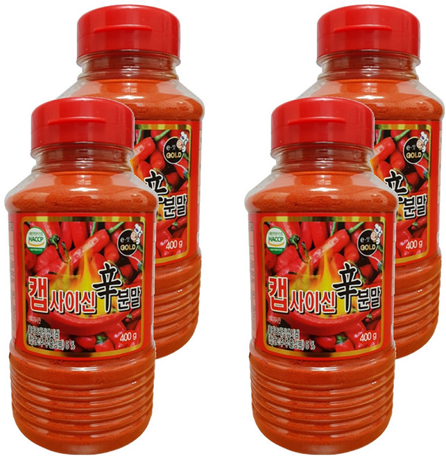 두원식품 캡사이신 분말, 400g, 4개