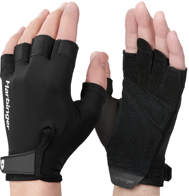 하빈져 남녀공용 프로글러브 2.0 헬스장갑, 블랙, 1세트