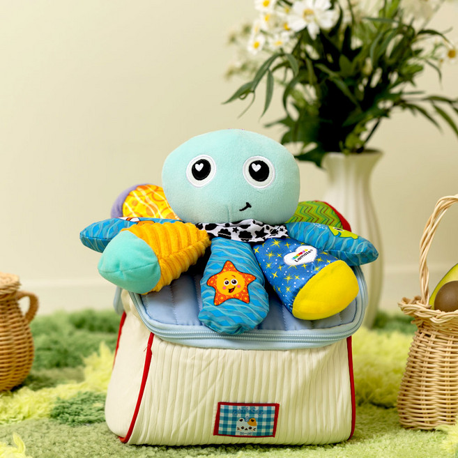 라마즈 미니 문어 음악대 애착인형, 혼합 색상, 1개