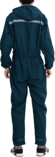 미화부장 빅사이즈 일체형 스즈키 후드 모자 작업복 정비복 용접복 점프수트 01, 딥그린, 1개