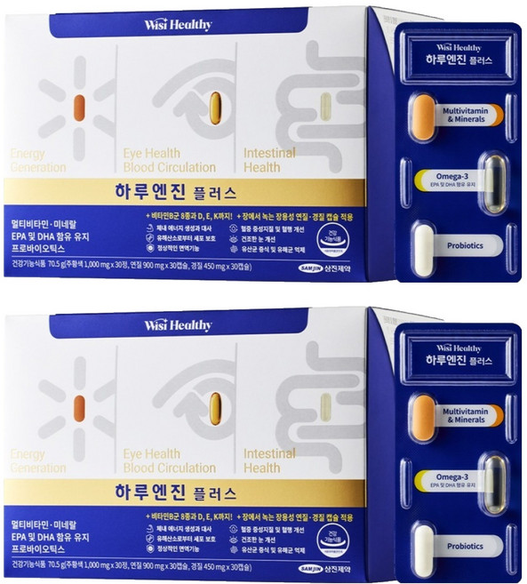 위시헬씨 하루엔진 플러스, 30정, 2개