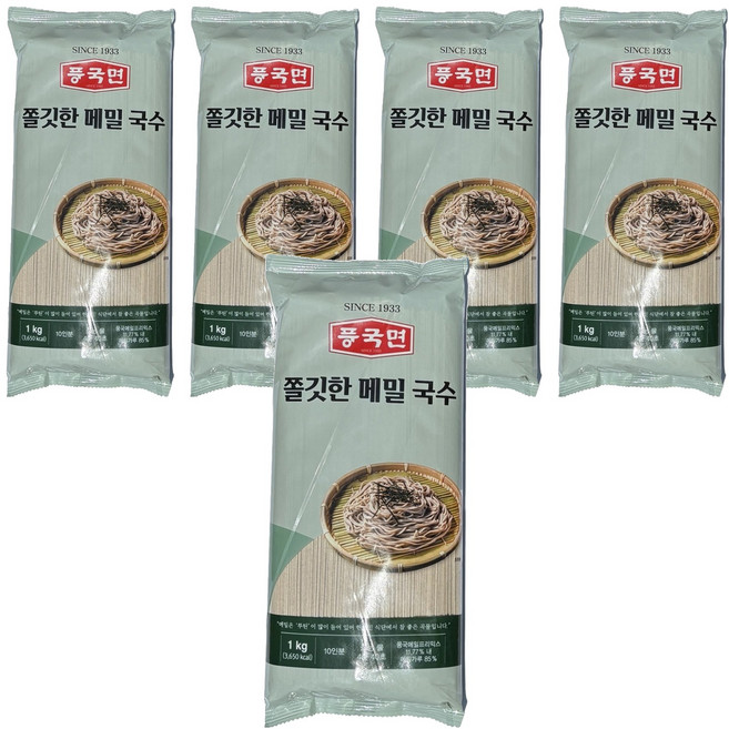 풍국면 쫄깃한 메밀 국수, 1kg, 5개