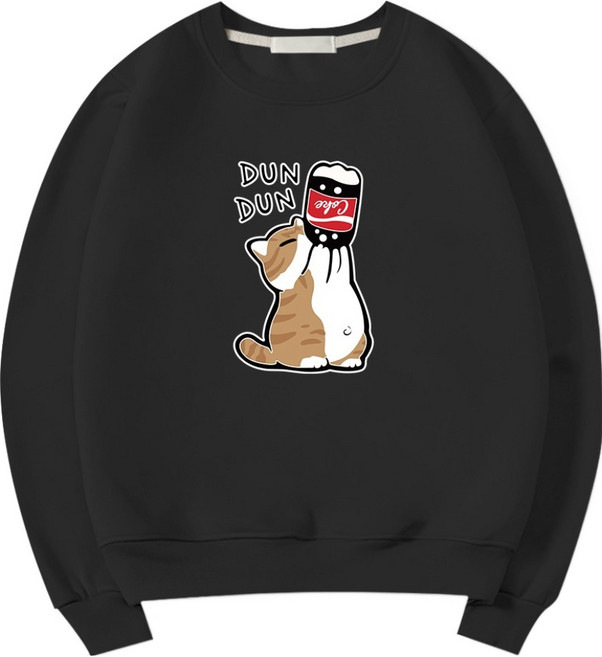 일루소 남녀공용 소프트 특양면 콜라냥이 맨투맨