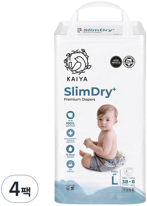カイヤ Slim Dry Plus 優質褲型紙尿褲 男女通用, 大號(L), 184張