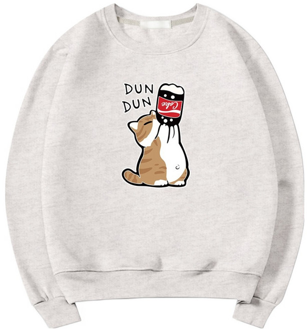 일루소 남녀공용 소프트 특양면 콜라냥이 맨투맨