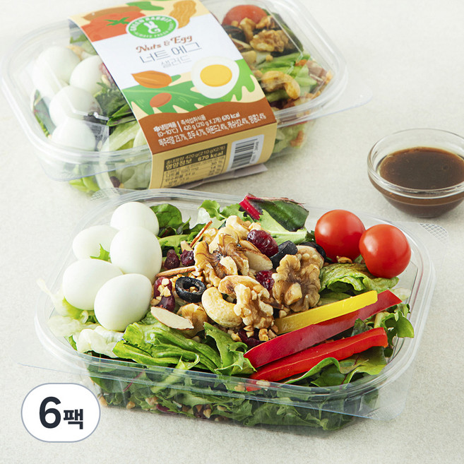 그린래빗 너트 에그 샐러드, 210g, 6팩