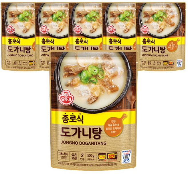 오뚜기 종로식 도가니탕, 500g, 6개