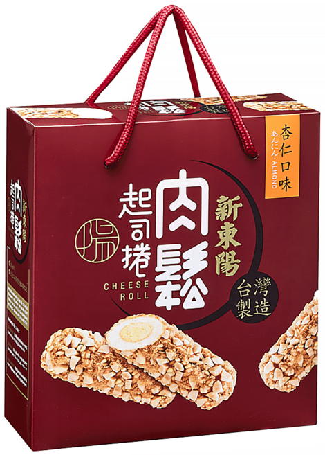 新東陽 肉鬆起司捲禮盒 杏仁口味, 300g, 1盒