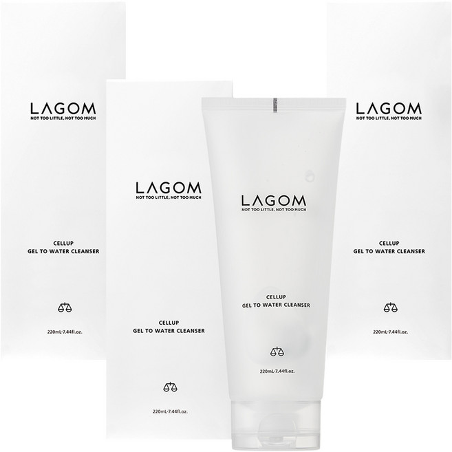 라곰 셀럽 젤 투 워터 클렌저, 220ml, 3개