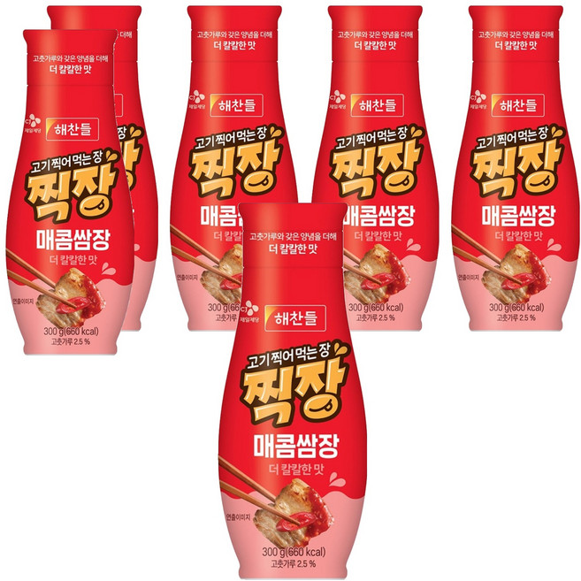 CJ Haechandle 好餐得 辣味沾醬包飯醬 管狀, 6個