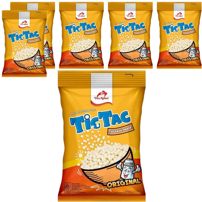 Dua Kelinci TIC TAC 餅乾球 原味, 80g, 6包