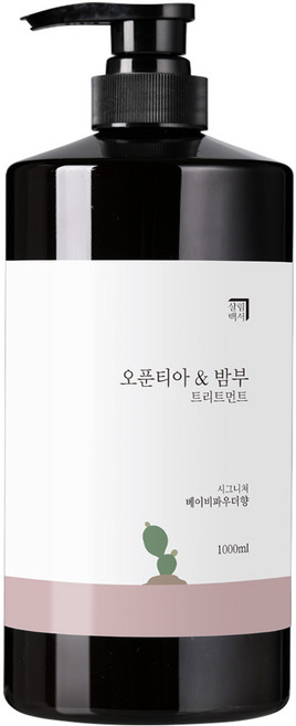 살림백서 오푼티아 앤 밤부 헤어트리트먼트 베이비파우더향, 1L, 1개
